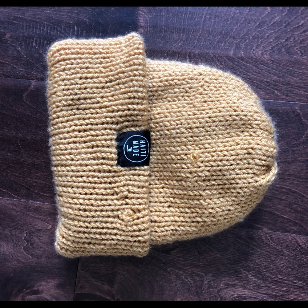haiti made yellow beanie